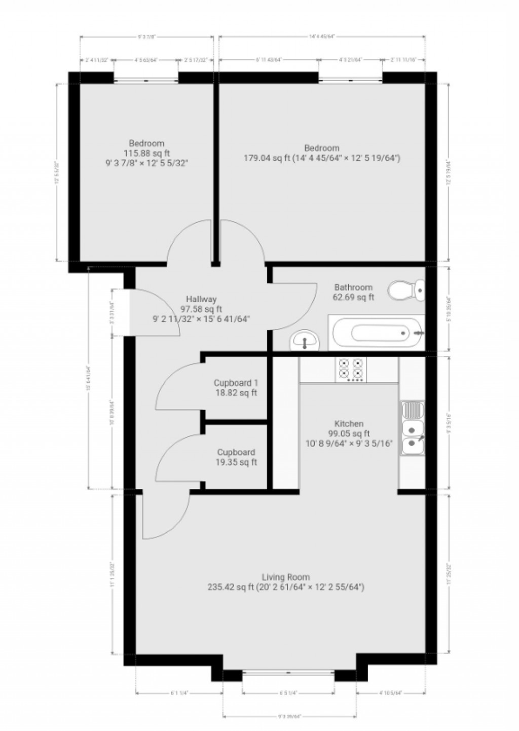 Floorplans For Red Lion Court, Bishop's Stortford